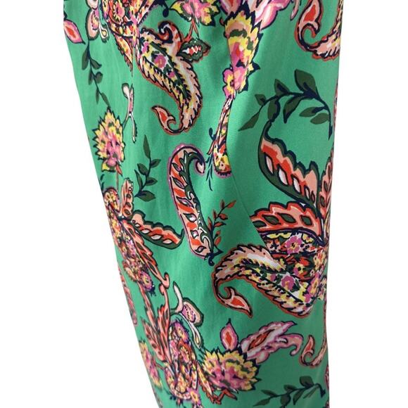 Roz & Ali Womens Green Paisley Floral Stretch Sheath Knee Length Dress sz 18 - Picture 9 of 16